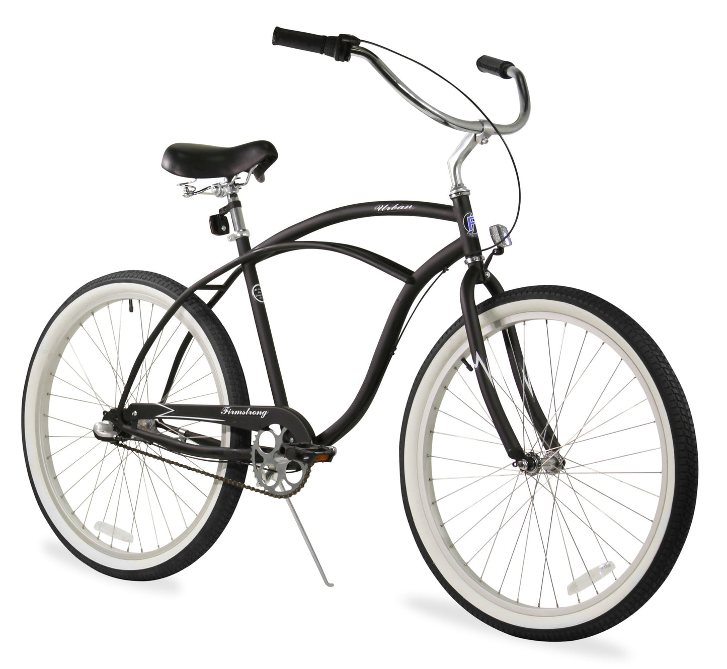 Firmstrong Urban Man Beach Cruiser Bike, Mens Bicycle 26-Inch, 3-Speed, Matte Black