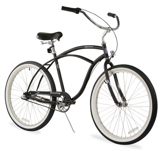 Firmstrong Urban Man Beach Cruiser Bike, Mens Bicycle 26-Inch, 3-Speed, Matte Black