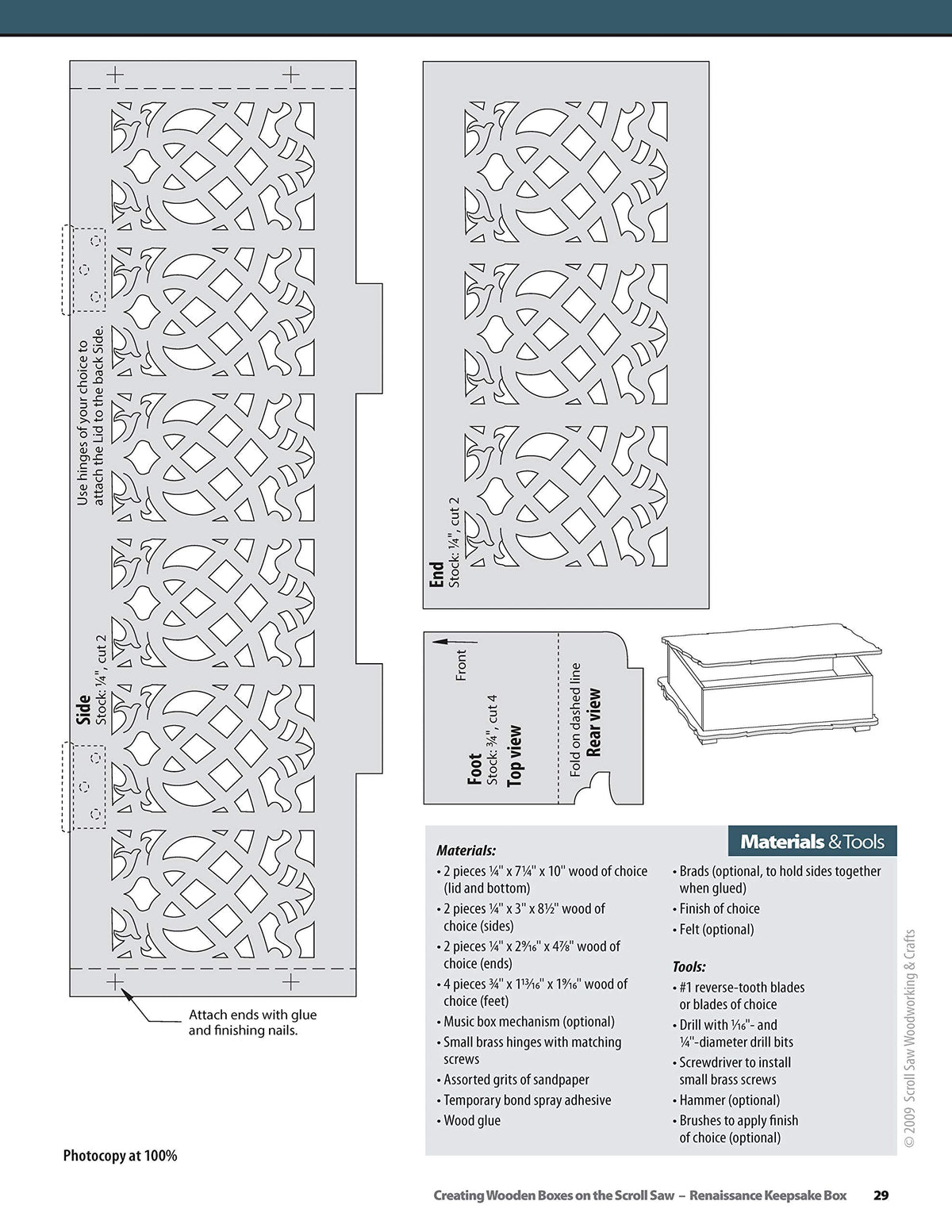 Creating Wooden Boxes on the Scroll Saw: Patterns and Instructions for Jewelry, Music, and Other Keepsake Boxes (Fox Chapel Publishing) 25 Fun Projects from Scroll Saw Woodworking & Crafts Magazine