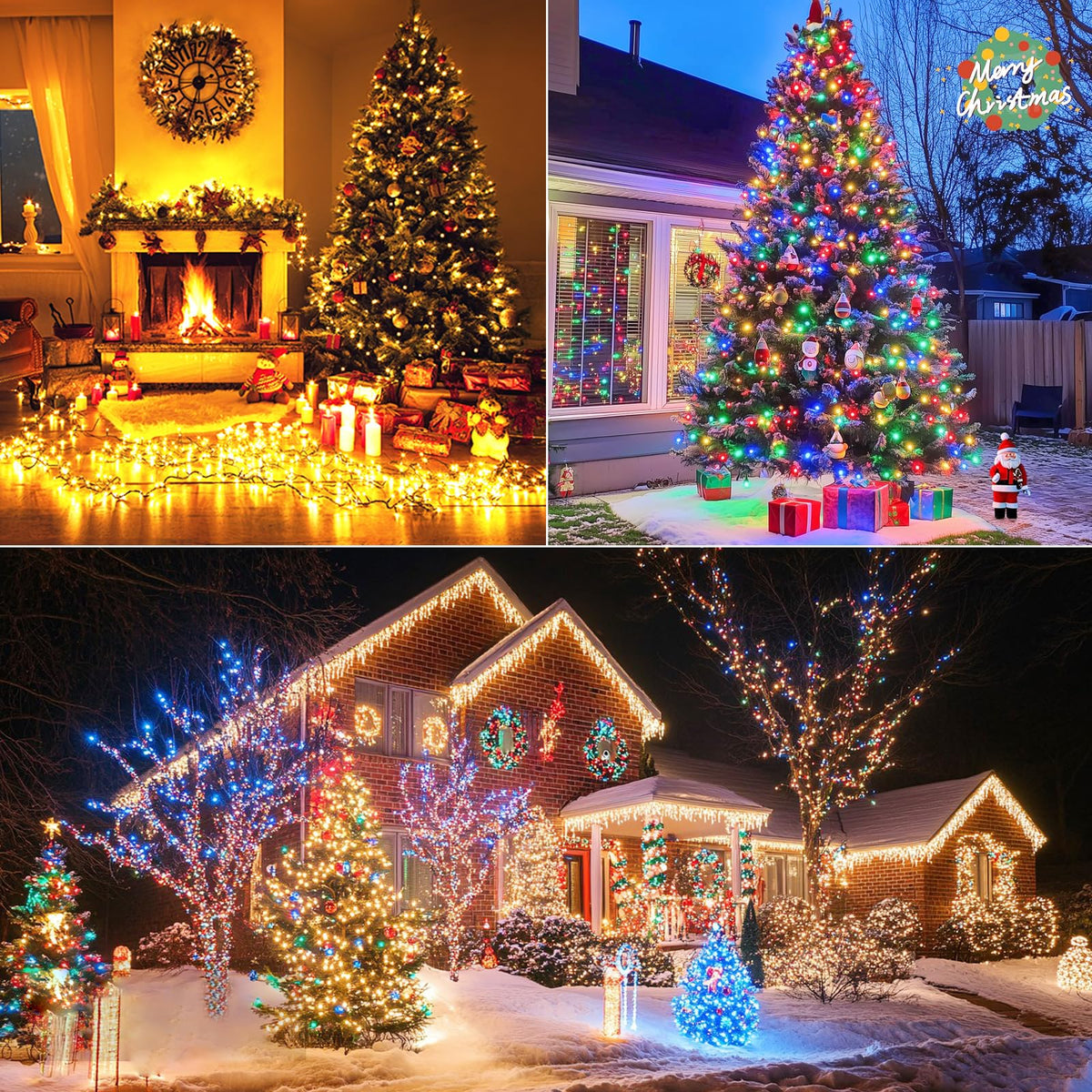 Upgraded 218FT 650 LED Color Changing Christmas String Lights Outdoor/Indoor, Remote Control & 11 Modes & Timer Green Wire Christmas Tree Lights, Waterproof Fairy String Lights for Tree Xmas Garden