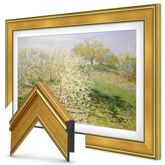 Antique Gold 55" Premiere Deco TV Frame - Compatible ONLY with Samsung The Frame TVs (Fits 2021-2026, LS03A, LS03B, LS03C, LS03D, LS03FA)