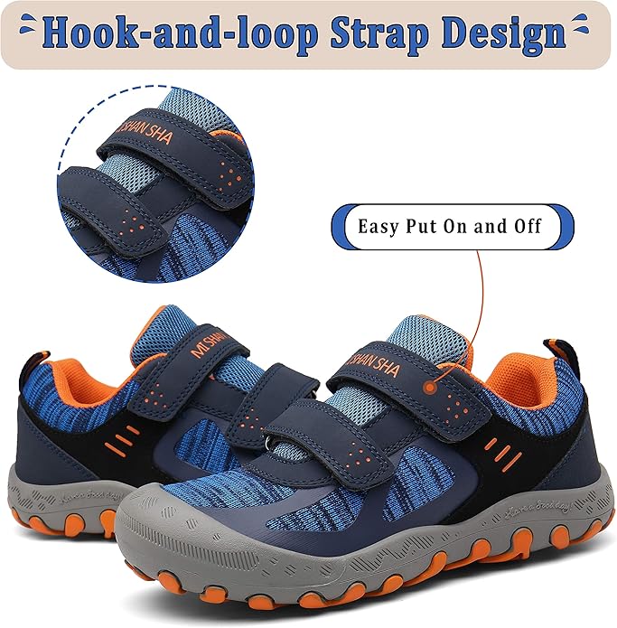 Mishansha Kids Hiking Boots Toddler Girls Boys Hiking Shoes Water-Resistant Anti-Collision Non-Slip Athletic Outdoor Trekking Boots