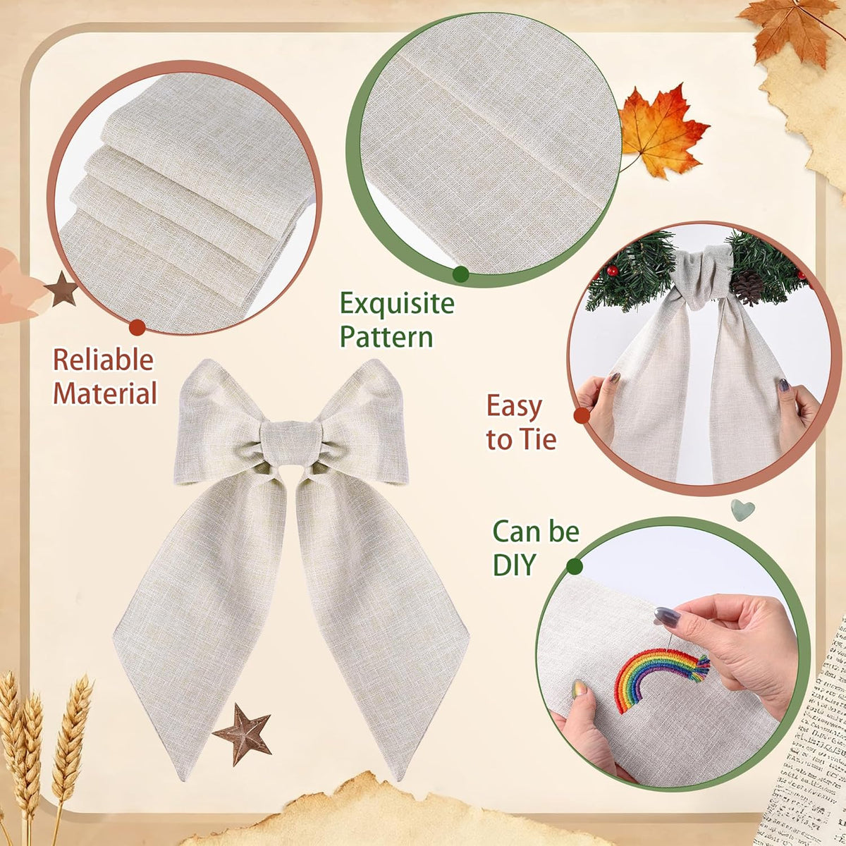 Regine Switzerland Burlap Wreath Sash - 2 Pcs Blank Accessories for Holiday & Wedding Decor