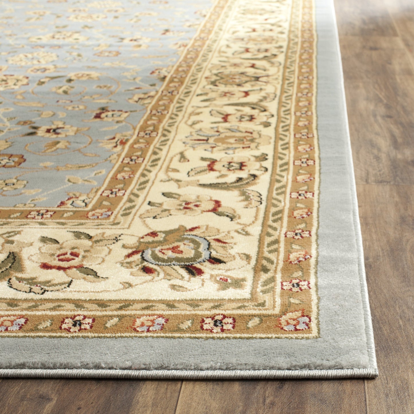 SAFAVIEH Lyndhurst Collection Area Rug - 10' x 14', Light Blue & Ivory, Traditional Oriental Design, Non-Shedding & Easy Care, Ideal for High Traffic Areas in Living Room, Bedroom (LNH312B)
