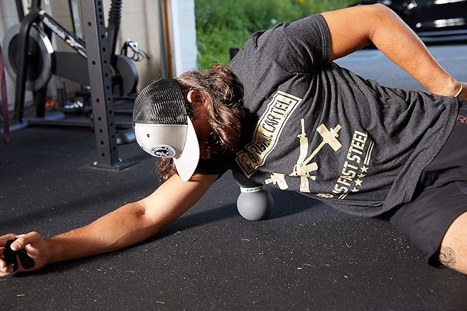 Fitness Infinity Roller, Peanut Foam Massage Ball, Large 8-Inch Double Exercise Roller (Gray - Standard)