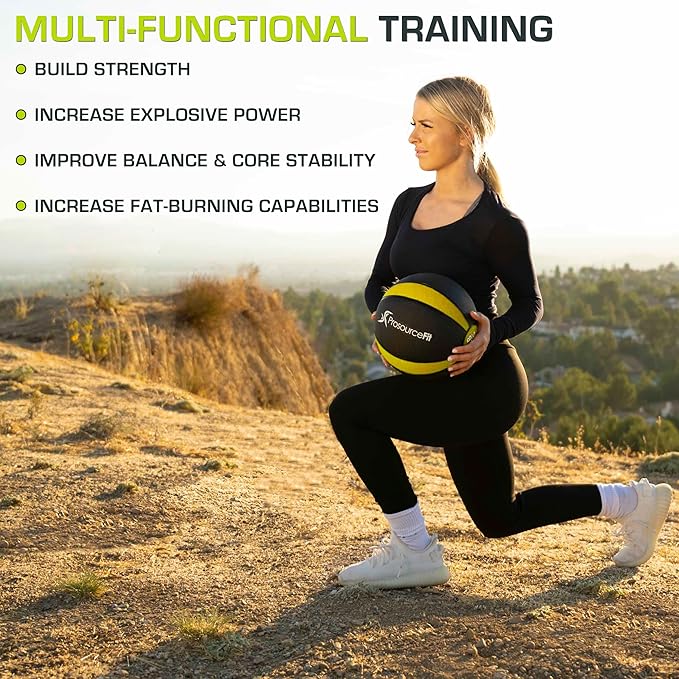 ProsourceFit Weighted Medicine Ball for Full Body Workouts
