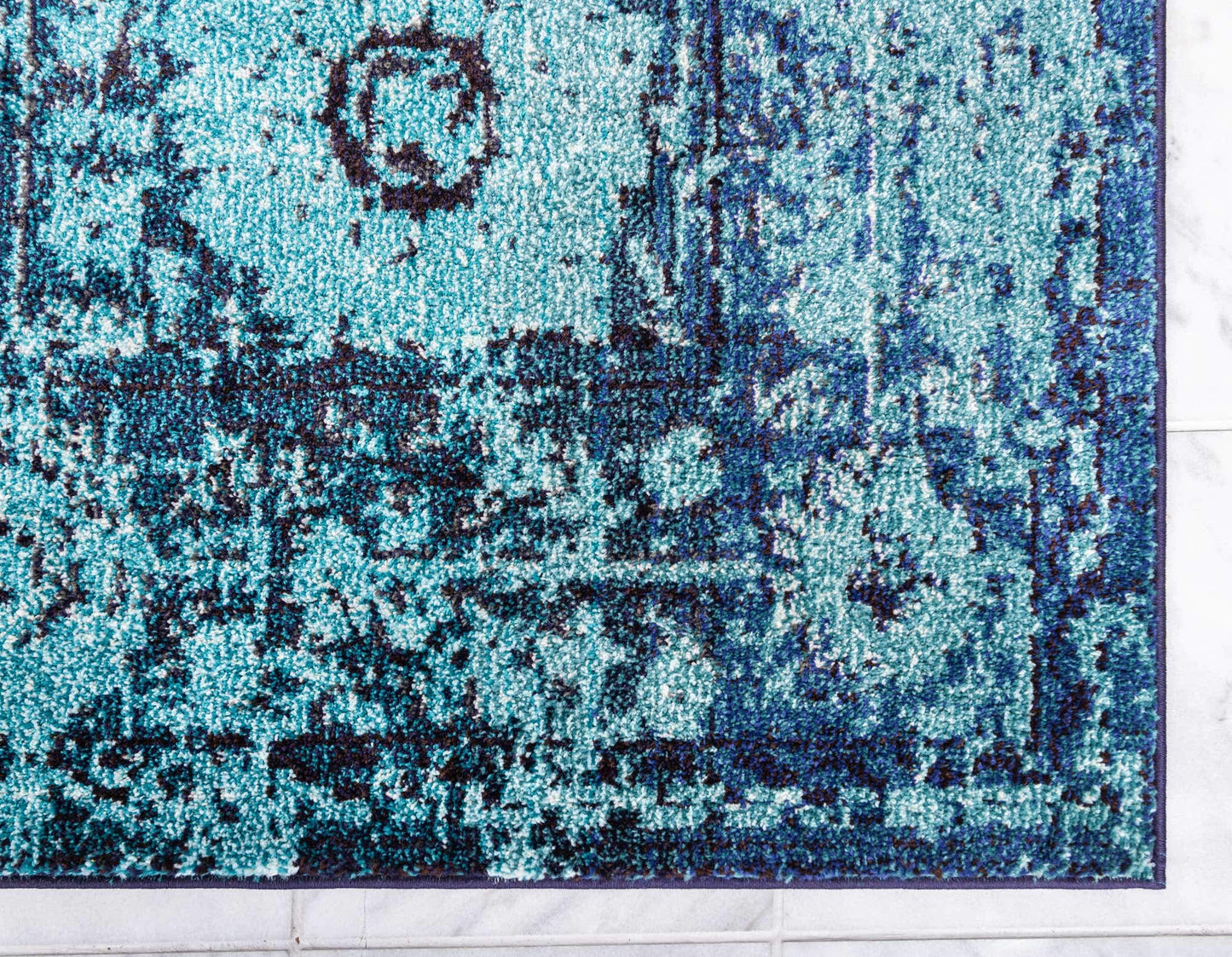 Unique Loom Medici Collection Vintage Botanical Traditional Blue Area Rug (10' 0 x 13' 0)