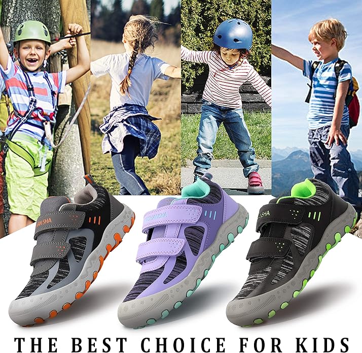 Mishansha Kids Hiking Boots Toddler Girls Boys Hiking Shoes Water-Resistant Anti-Collision Non-Slip Athletic Outdoor Trekking Boots