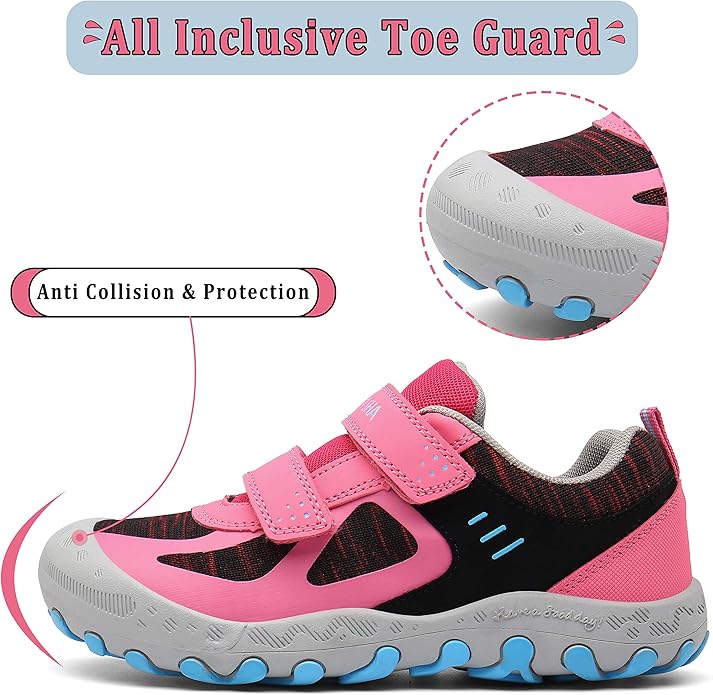 Mishansha Kids Hiking Boots Toddler Girls Boys Hiking Shoes Water-Resistant Anti-Collision Non-Slip Athletic Outdoor Trekking Boots