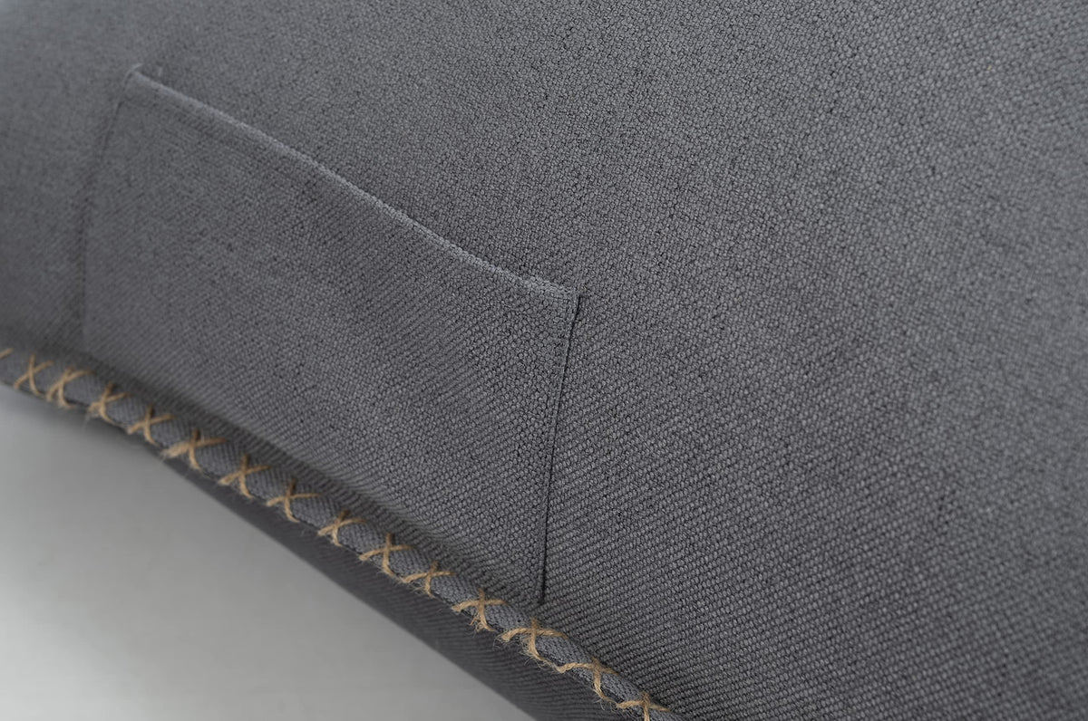Gouchee Home Calypso Bean Bag Chair Lounger Boho MCM with Filling, Grey, X-Large