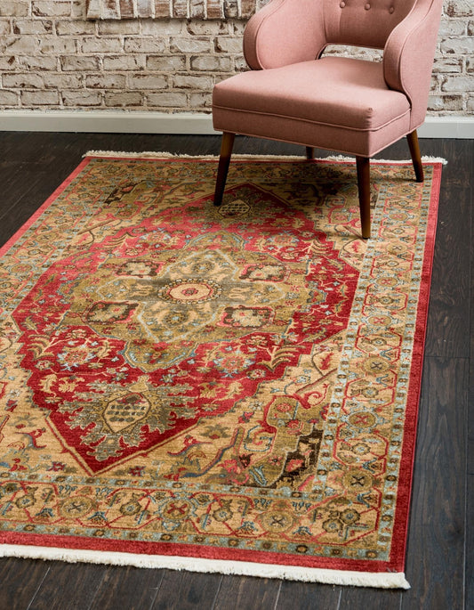 Unique Loom Sahand Collection Area Rug - Arsaces (10' 6" x 16' 5" Rectangle, Red/ Brown)