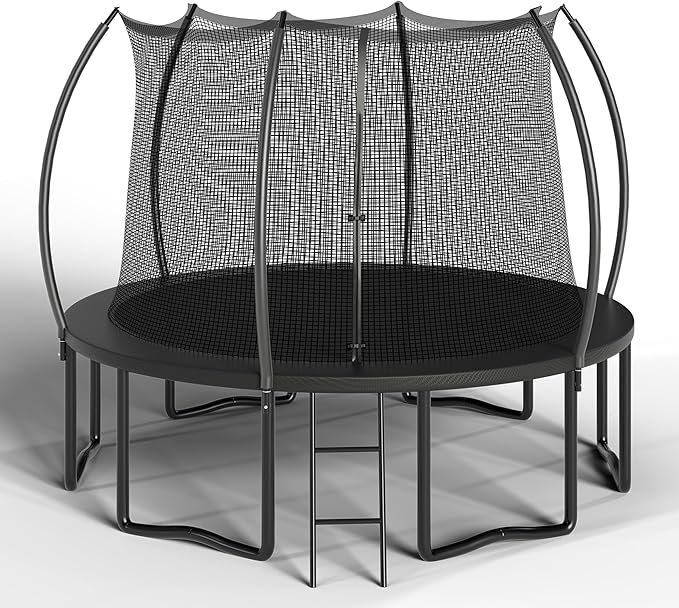 12FT 14FT Trampoline Enclosure Net Outdoor Jump for Kids and Adults Round ASTM Approved