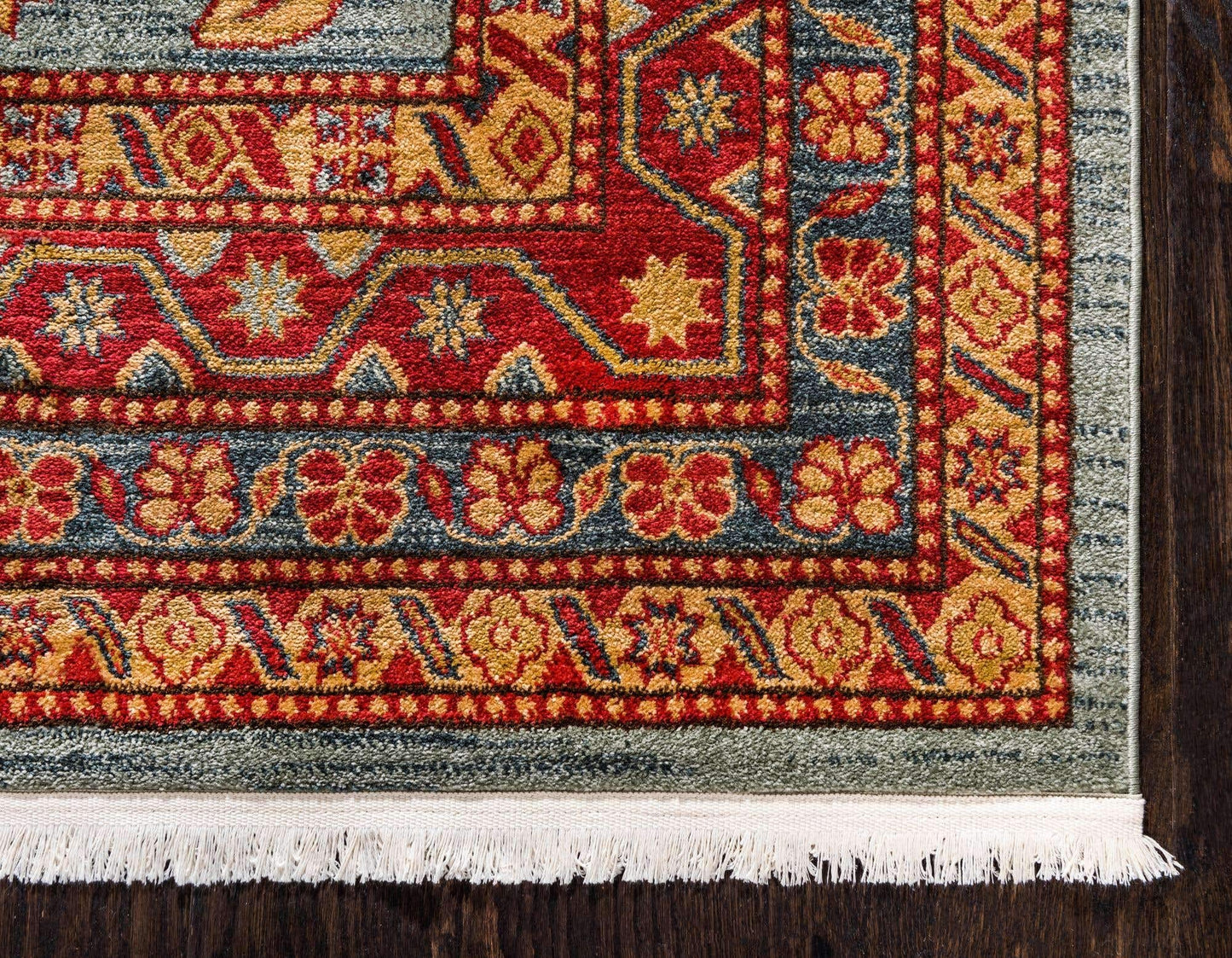 Unique Loom Sahand Collection Area Rug - Shapur (10' x 13' 1" Rectangle, Light Blue/ Light Brown)