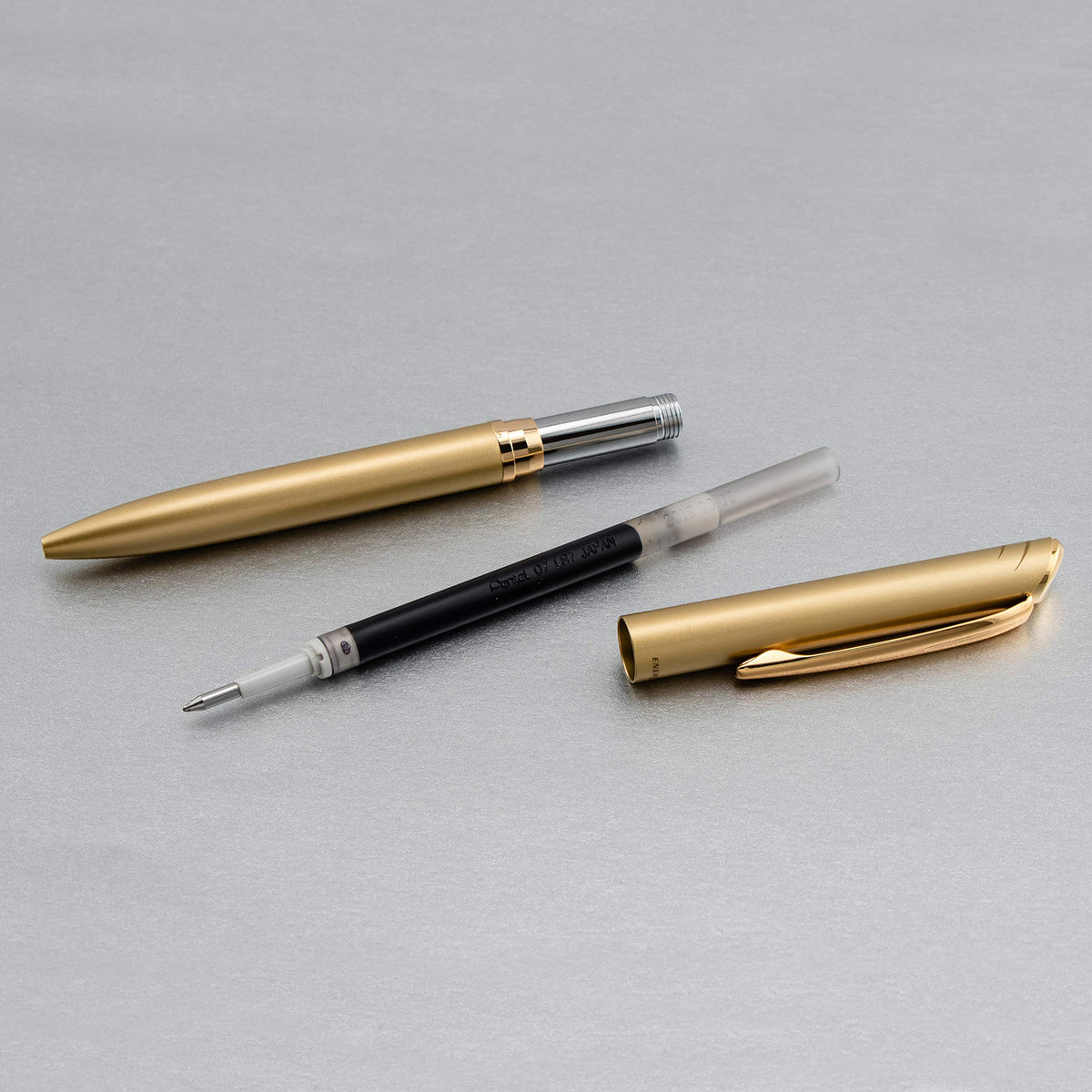 Pentel EnerGel Style Premium Liquid Gel Pen, (0.7mm), Medium line, Gold Barrel, Black Ink w/Gift Box (BL2007XABX)