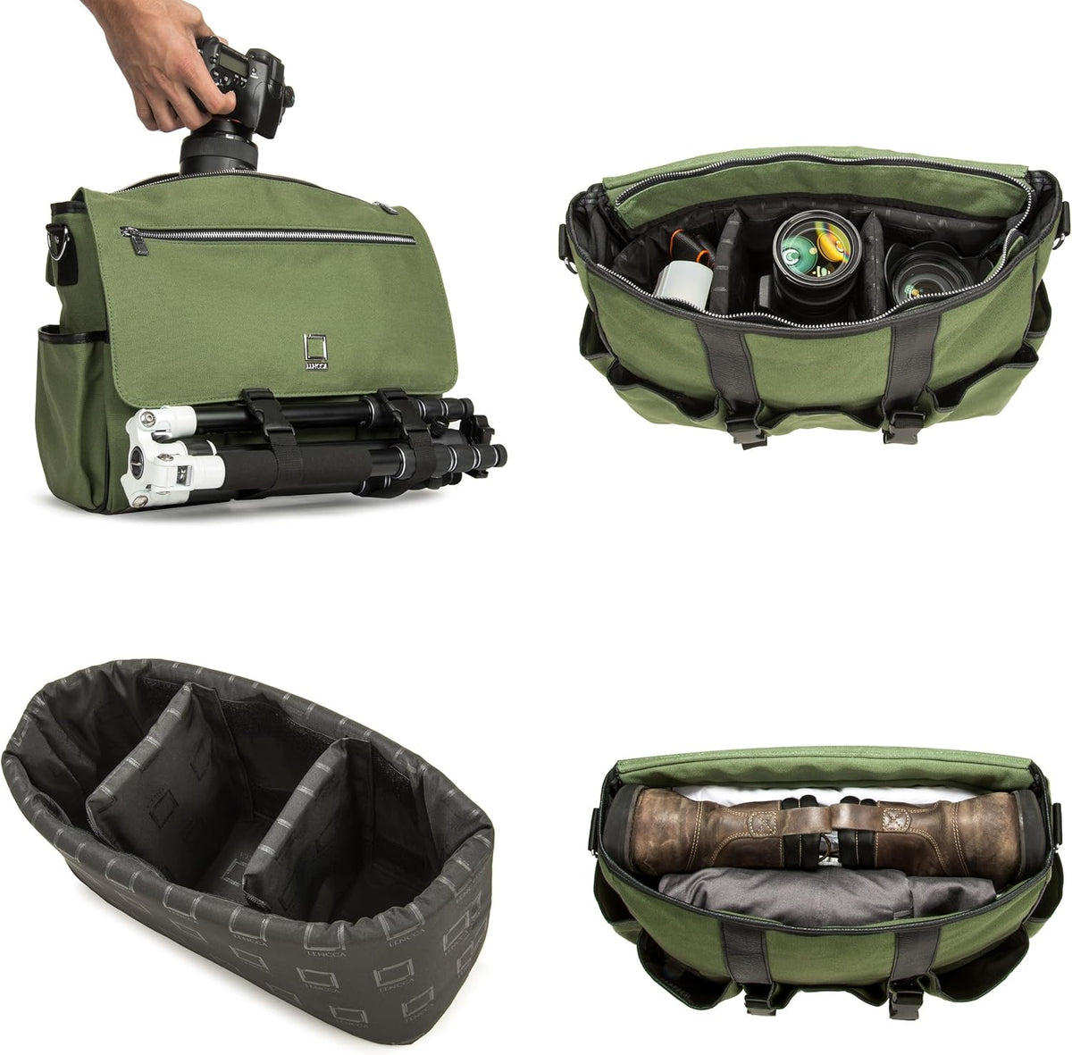 Lencca Waterproof Camera Bag with Laptop Compartment for Canon EOS DSLR and Mirrorless Cameras