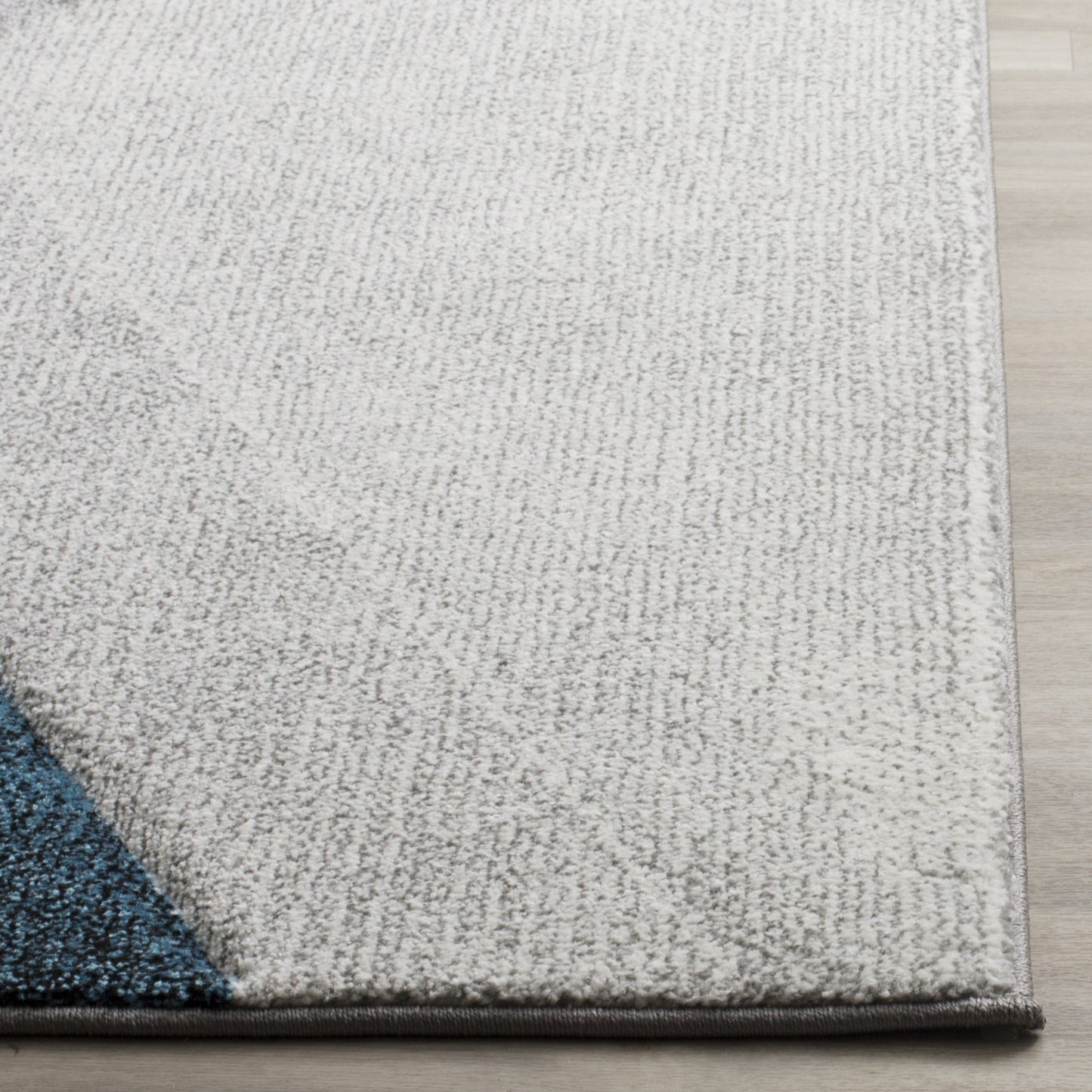 SAFAVIEH Hollywood Collection Area Rug - 9' x 12', Grey & Teal, Mid-Century Modern Design, Non-Shedding & Easy Care, Ideal for High Traffic Areas in Living Room, Bedroom (HLW710D)