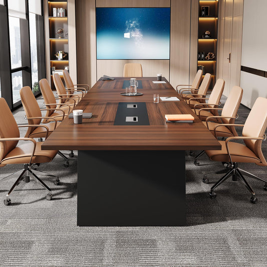 Tribesigns 8ft Conference Table, Large Meeting Table for 8-10 People, Business Seminar Furniture for Office Conference Room