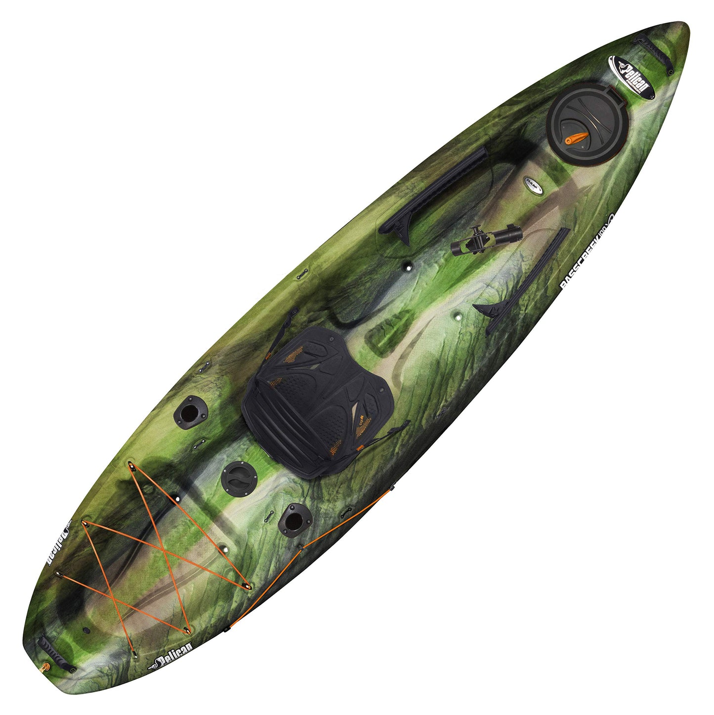 Pelican Basscreek 100XP Fishing Kayak and Standard Kayak Paddle Bundle