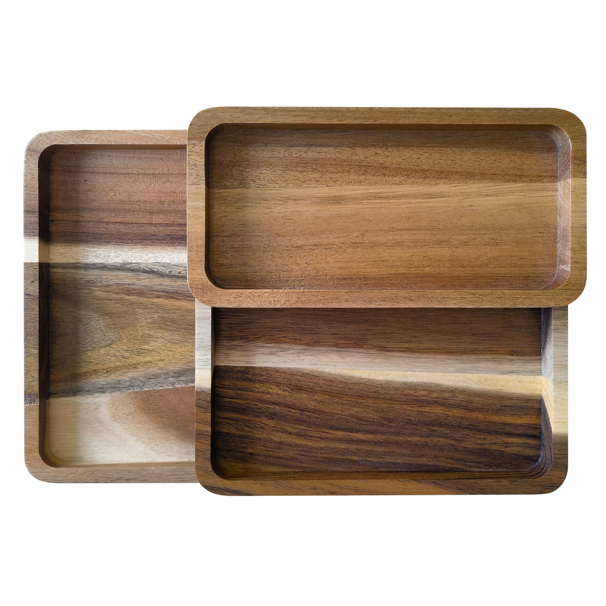 Acacia Wooden Valet Tray for Men,Natural Wood Grain EDC Tray Set Catch All for Keys Wallet Phone Glasses Watch Jewelry Pen,Tray Organizer for Entryway Nightstand Office Desk Drawer
