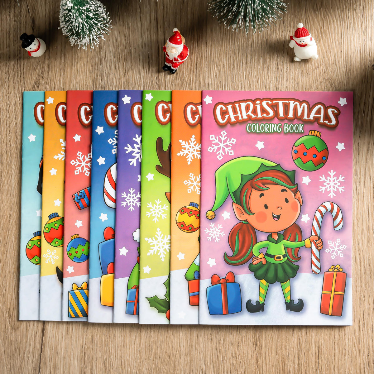 JOYIN 16 Pcs Christmas Coloring Book Books for Kids, Stocking Stuffers Xmas Party Favors Christmas Party Supplies Christmas Presents Mini Books Classroom Games Kids Christmas Goodie Bag Fillers