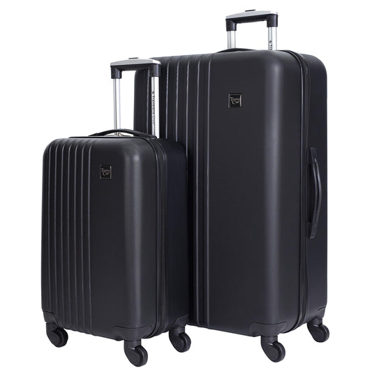 Travelers Club Cosmo Luggage, Black-2 Piece Set (28"/20")