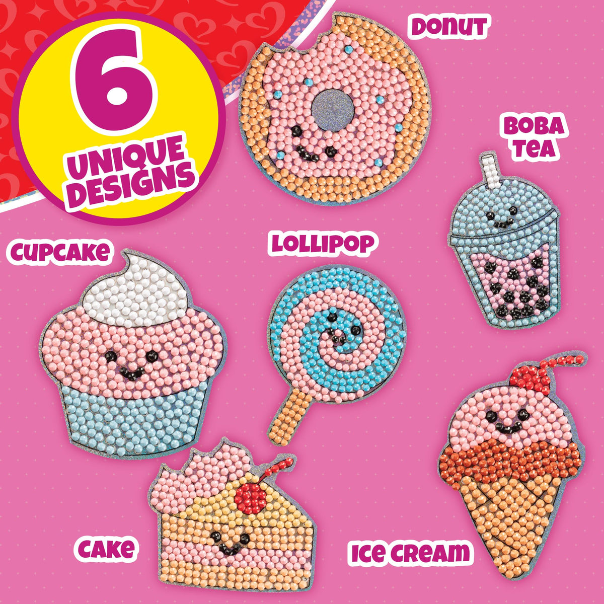 Sweet Treats 24 Pack 5D Diamond Painting Kits - Goodie Bag Party Favors for Kids Birthday Party & School Classroom Prizes - Animal Gem Craft Activity Kits- Party Favor Stuffer Gifts for Boys & Girls