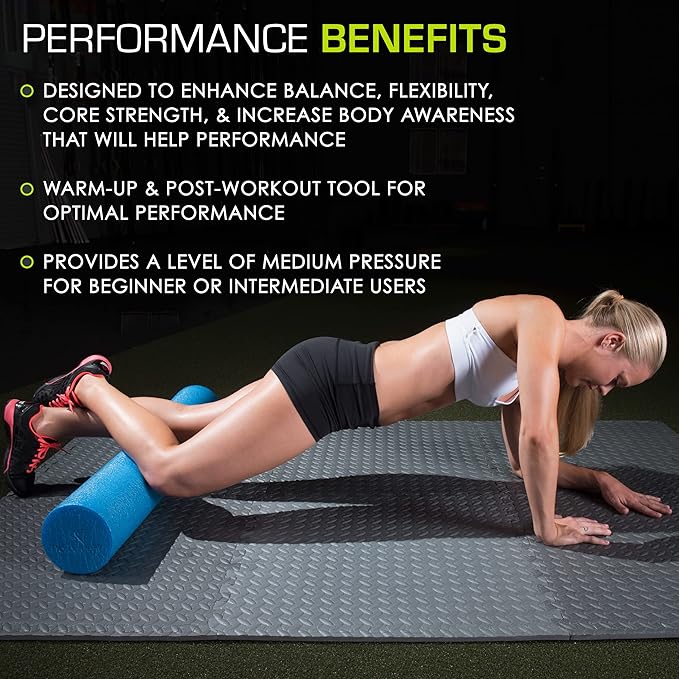 ProsourceFit Flex Foam Rollers for Muscle Massage, Physical Therapy, Core & Balance Exercises Stabilization
