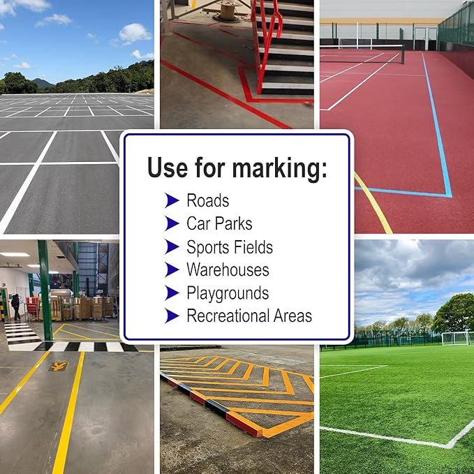 Line Marker, Grass and Road Spray Paint, Athletic Field Striping Paint Spray | Red 26 Fl Oz (Pack of 6)| Perfect for Sports Fields & Pavement