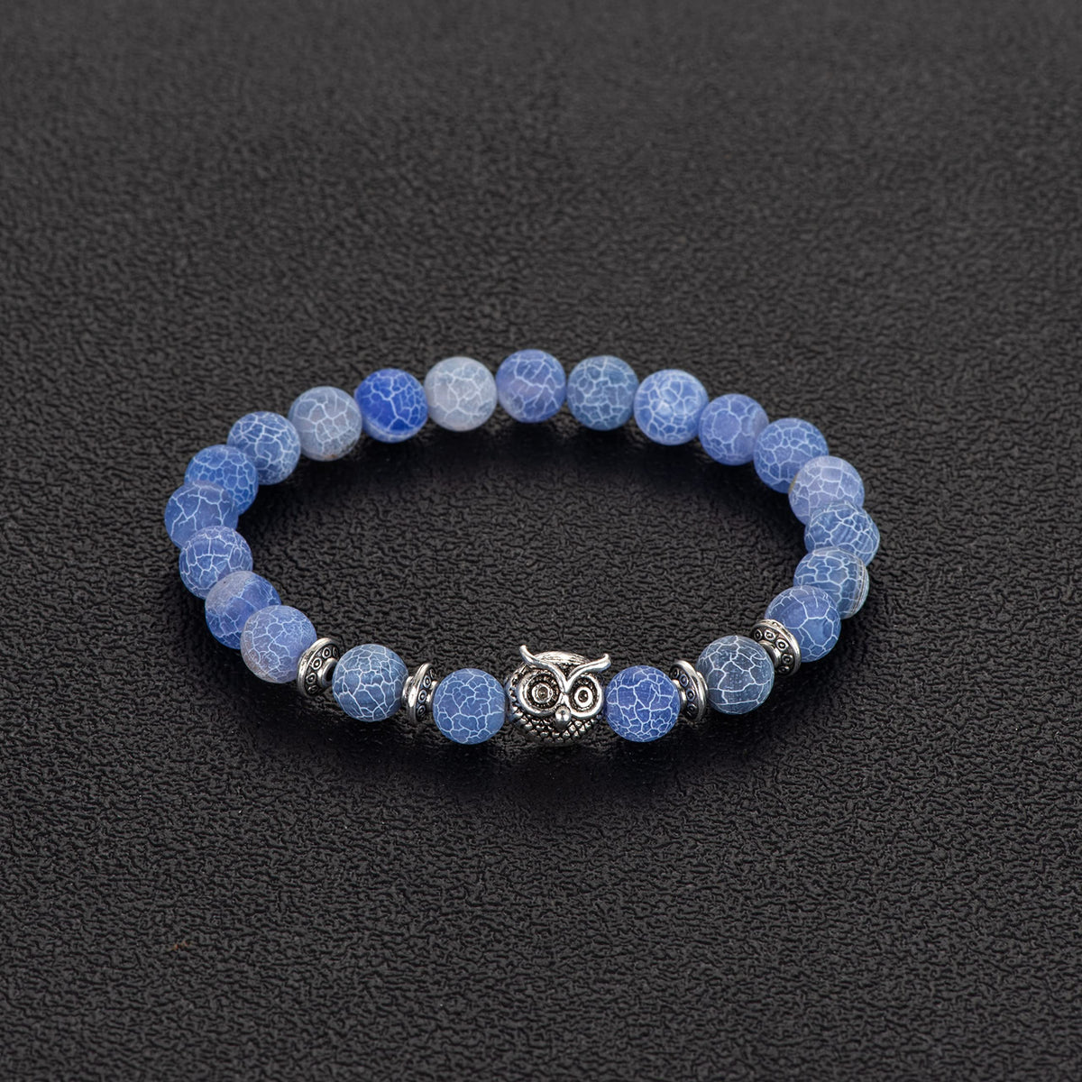 Softones Owl Gifts Owl Bracelets Healing Crystals Bracelet for Women Men Spiritual Energy Beaded Bracelet Set Gifts