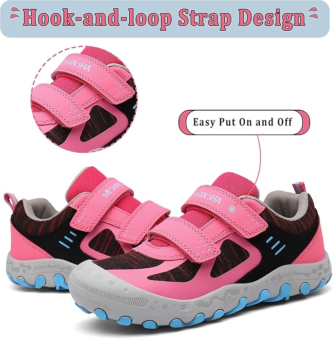 Mishansha Kids Hiking Boots Toddler Girls Boys Hiking Shoes Water-Resistant Anti-Collision Non-Slip Athletic Outdoor Trekking Boots