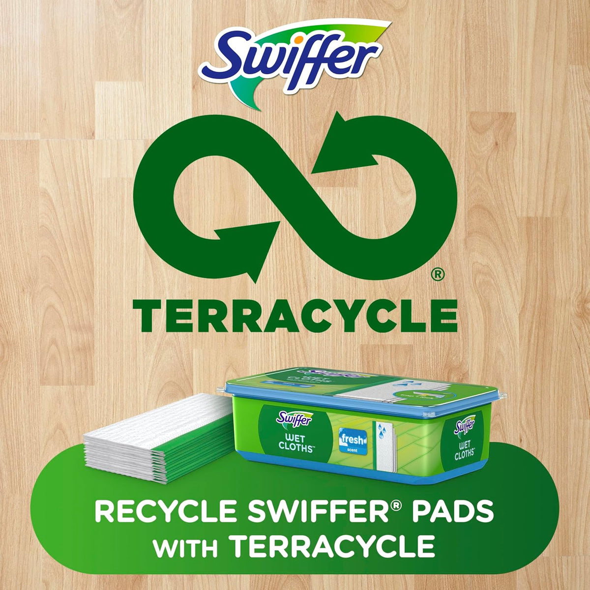 Swiffer Sweeper Wet Mopping Cloths - Open Window Fresh Scent, 24-Count Refills | Pack of 6