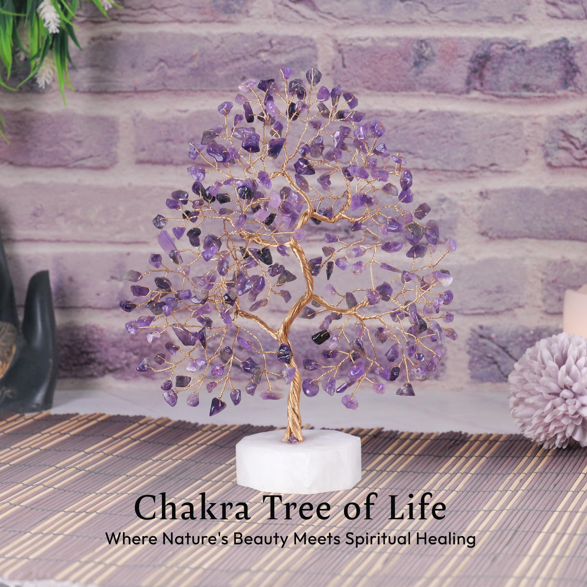 Amethyst Tree of Life - Crystal Chakra Tree for Positive Energy, Thoughtful Gift for Women