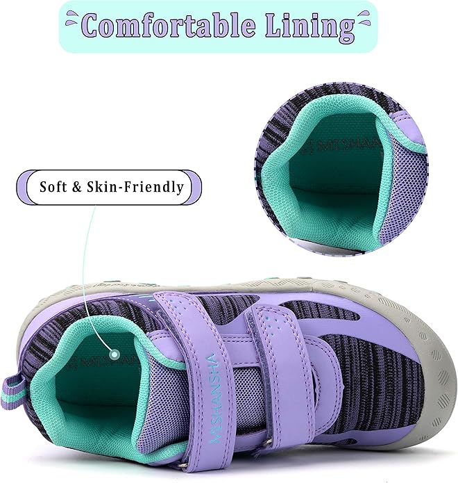 Mishansha Kids Hiking Boots Toddler Girls Boys Hiking Shoes Water-Resistant Anti-Collision Non-Slip Athletic Outdoor Trekking Boots
