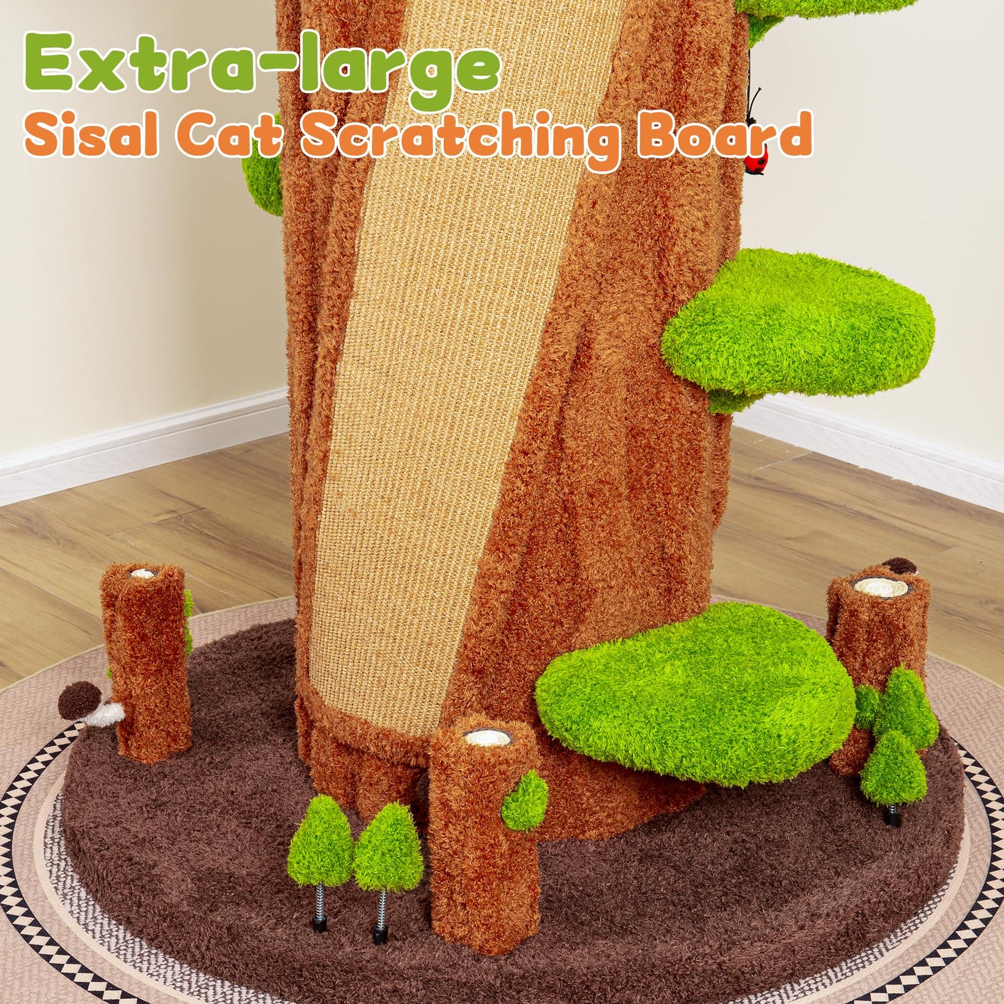 Luxury Cat Tree Tower for Indoor Cats,88.6" Tall Cat Tree,Multi-Level Furniture Activity Center with Scratching Posts Stand House Condo Funny Toys Kittens Pet Play House