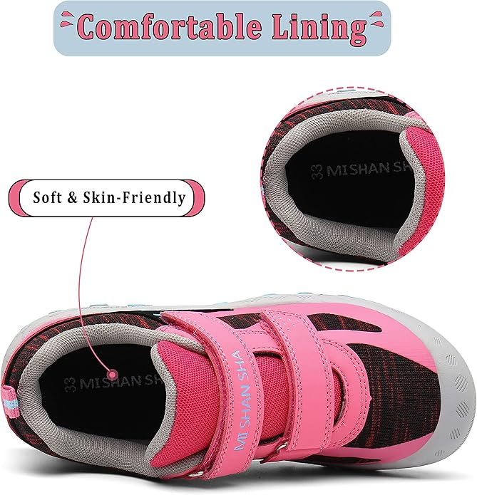 Mishansha Kids Hiking Boots Toddler Girls Boys Hiking Shoes Water-Resistant Anti-Collision Non-Slip Athletic Outdoor Trekking Boots