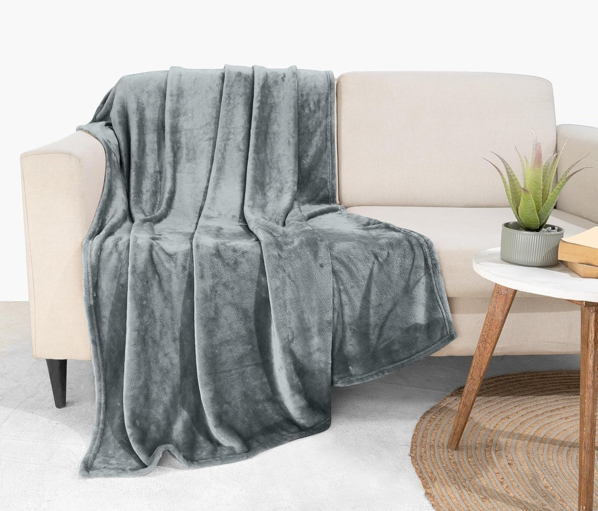 Utopia Bedding Fleece Blanket - Luxury Anti-Static Soft Microfiber Throw | Ash Grey, 50x60 Inch