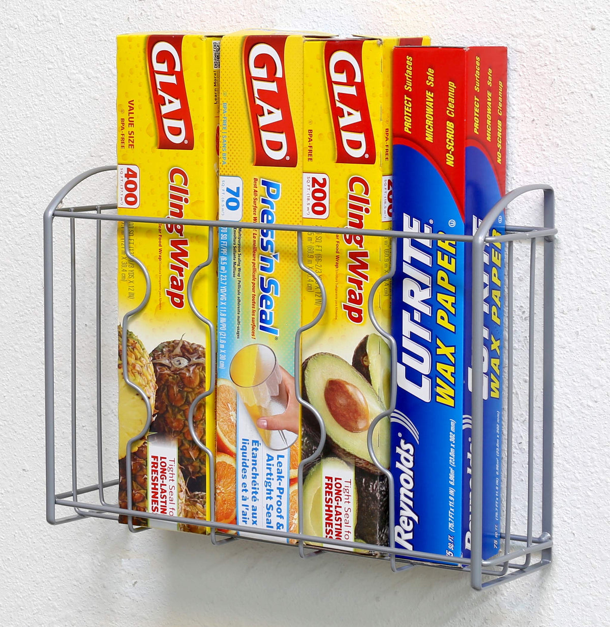 Simple Houseware Over Cabinet Door Organizer, Silver