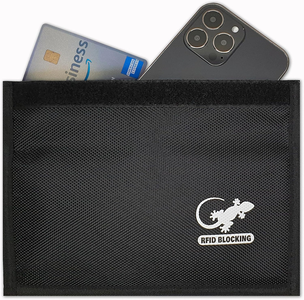 Gecko Travel Tech RFID Faraday Bag - GPS, RFID, and EMP Signal Blocker | Nylon Shielding Pouch for Cell Phone Privacy