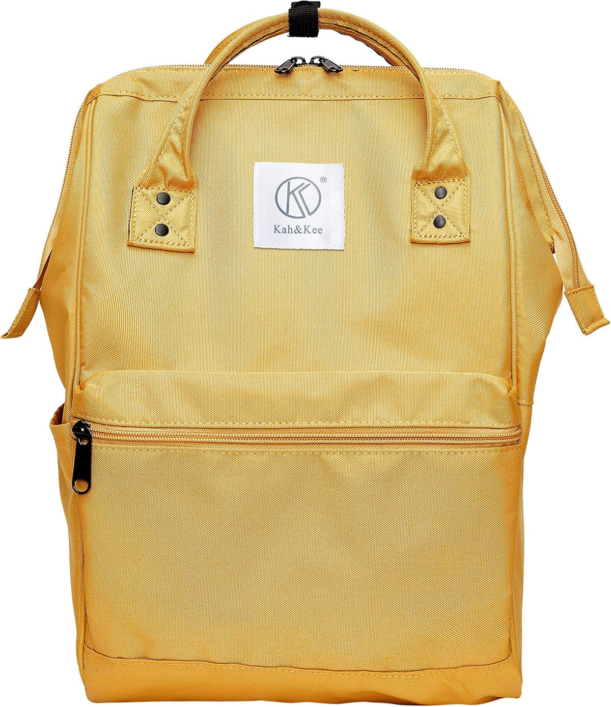 Backpack Kah&Kee Polyester Travel Functional Anti-theft School Laptop for Women Men (Yellow, Medium)