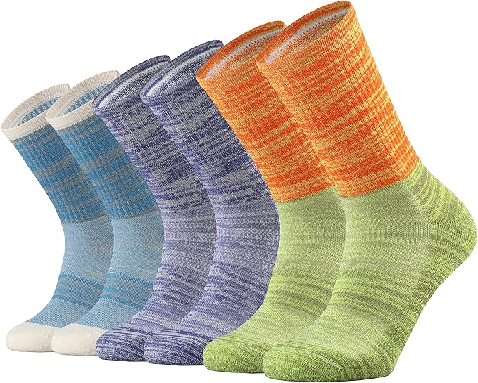 Ortis Ladies' Merino Wool Cushion Crew Socks for Women Outdoor Hiking Hike Trail Lightweight Gifts