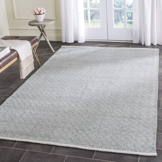SAFAVIEH Boston Collection Area Rug - 9' x 12', Grey, Handmade Flat Weave Cotton, Ideal for High Traffic Areas in Living Room, Bedroom (BOS680E)